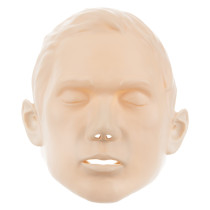 Close-up of the Brayden Manikin Light Skin Face Front showing facial features and skin tone