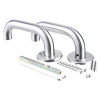 Pair of briton grade 4 rtd lever on rose handles with included screws and tools shown on a white background