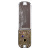 Briton 9160 Push Button Mechanical Lock Lever Back showing the metal internal mechanism and screw fittings