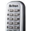 Close-up of the Briton 9160 Push Button Mechanical Lock Top showing buttons and numbering on a metal surface