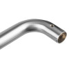 Closeup of a silver briton d shaped pull handle 20mm 300mm showing curved detail and smooth finish