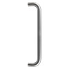 briton d shaped pull handle 20mm 300mm shown from the front in a silver metal finish