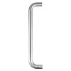 Image of Brphd322 Briton 4700 D Pull Handle 300Mm 22Mm Back in a brushed metal finish against a white background