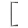 briton mitred pull handle 20mm 200mm shown from the back with a metal finish and two screw holes