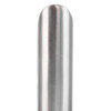 Close-up of the end of a briton 4700 mitred pull handle in brushed metal finish