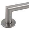 Close up of the briton 4700 pull mitred handle showing the joint and brushed metal finish