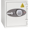 Front view of the phoenix battery titan 1280 series electronic lock showing the keypad and handle