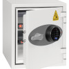 phoenix battery titan 1280 series fingerprint lock with front door slightly open and keypad visible