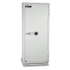 burton firebrand xl size 3 shown from the front with a closed door and a combination lock on the right side