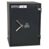 firesec 1060 size 2 safe shown closed with a metal handle and black exterior