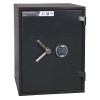 front view of the firesec 1060 size 2 showing a black rectangular body with a keypad and handle on the door