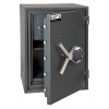 firesec 1060 size 2 safe with door open showing locking bolts and internal lock box with key inside