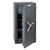 firesec 1060 size 3 safe with the door open showing the shelves and locking mechanism