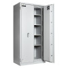 firesec 460 size 4 metal cabinet with one door open showing empty shelves inside