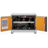 Ceb85F Cemo Lockex Charging Cabinet with doors open showing multiple batteries inside
