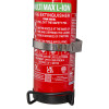 Close-up of the bottom part of Cfmm0 5L Ceasefire Multi Max L Ion Fire Extinguisher showing text and metal bracket