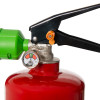 Close-up of the Cfmm2 Multimax 2L L Ion Fire Extinguisher Handle showing the pressure gauge and black lever handle