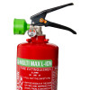 Close-up of the Cfmm2 Multimax 2L L Ion fire extinguisher top with pressure gauge and green safety cap visible
