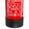 Close-up of the bottom of the Cfmm3L Ceasefire Multi Max L Ion Fire Extinguisher showing safety labels and symbols