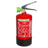 Red Cfmm3L Ceasefire Multi Max L Ion Fire Extinguisher 3L with black base and green nozzle top shown from the front