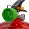 Close-up image of the green nozzle and gauge of the Cfmm3L Ceasefire Multi Max L Ion Fire Extinguisher 3L