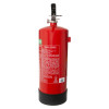Red Cfmm6 Multimax 6L L Ion Fire Extinguisher side showing label and black base against white background