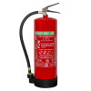 Red Cfmm9L Ceasefire Multi Max L Ion Fire Extinguisher 9L with black hose and safety instructions label on a white background