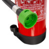 Close-up of the green nozzle attached to the Cfmm9L Ceasefire Multi Max L Ion Fire Extinguisher 9L