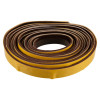 Brown Cfpfpsmbreel Fire Door Seal rolled up with yellow protective backing visible from front angle