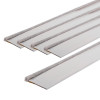 white single surface mounted seal pack strips shown close up on a white background