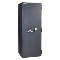 chubbsafes duoguard 300 safe showing an angled guard lifted on the door handle