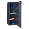 chubbsafes duoguard 300 safe with door open showing three shelves and items inside