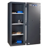Chubbsafes Duoguard 300 safe shown fully open revealing shelves with various small boxes inside