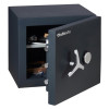 Chubbsafes Duoguard 40 safe with door slightly open showing items inside including a watch and jewellery box