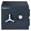chubbsafes duoguard 40 safe with the front guard lifted showing the locking mechanism