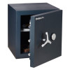 Chubbsafes Duoguard 60 safe with door open showing the inside shelves and lock mechanism