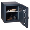 chubbsafes duoguard 60 safe with the door open showing shelves containing jewellery and a camera