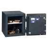 chubbsafes duoguard 60 safe shown fully open with shelves holding camera and jewellery boxes inside