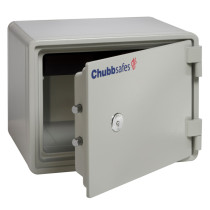 chubbsafes executive 15 safe with its door ajar showing the empty interior