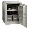 chubbsafes executive 40 safe with door fully open showing contents inside including boxes and camera equipment