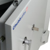 Chubbsafes executive 65 safe shown in an angled down view with key inserted and handle visible