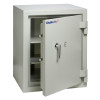 Chubbsafes executive 65 safe with the door ajar showing the empty interior shelves