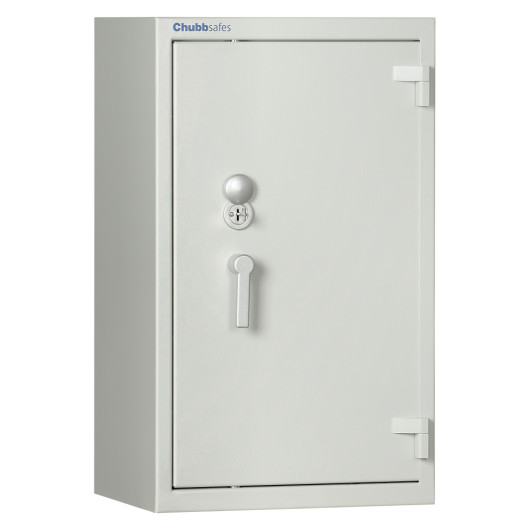 Chubbsafes forceguard size1 safe shown from the front with handle and lock visible