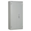 Front view of a grey Chubbsafes Forceguard Size3 unit with two doors and a central lock handle