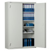 chubbsafes forceguard size4 with one door open showing shelves filled with blue and black folders