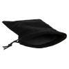 Black Coalrmpou Travel Pouch Ke7Dco closeup showing the pouch open with drawstring cord on a white background