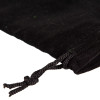 Close-up of the black fabric and drawstring detail on the Coalrmpou Travel Pouch Ke7Dco Detail