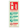 Csferp Foam Elec Safe Fire Extinguisher Sign Portrait Front showing extinguisher symbol and safety instructions