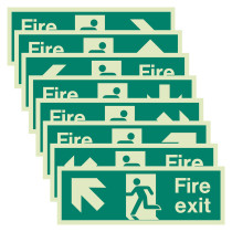 Photoluminescent Fire Exit Signs Group