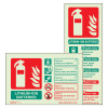 Image showing the Cslirl Cslirp Lithium Ion Battery Fire Extinguisher Signs Group with icons and safety instructions
